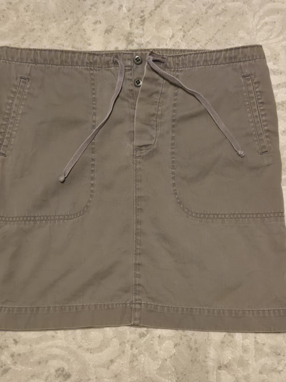 GAP Drawstring Mini Skirt Khaki
